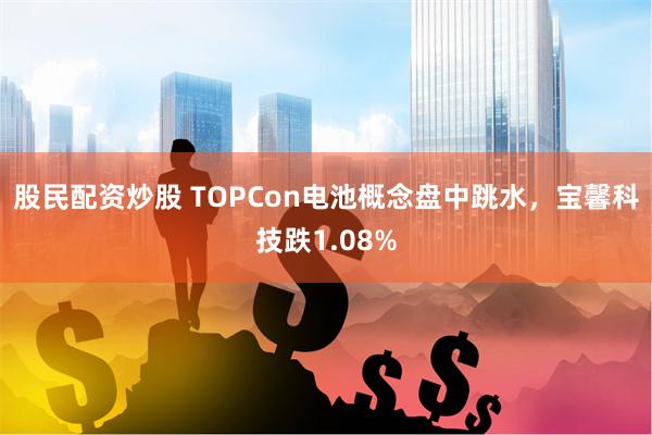 股民配资炒股 TOPCon电池概念盘中跳水，宝馨科技跌1.08%